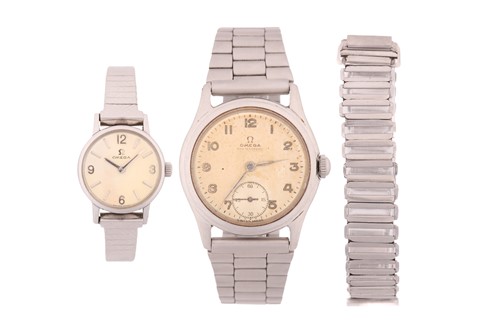 Lot 282 - Two vintage Omega manual wind wristwatches A...