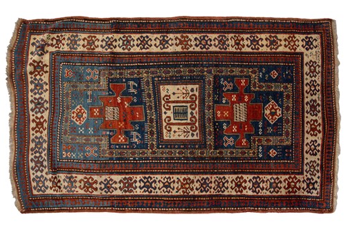 Lot 176 - An antique Caucasian Karachov Kazak rug with...