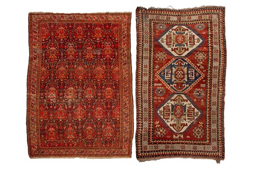 Lot 185 - An antique red ground Caucasian Lori Pambak...