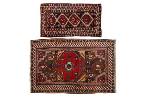 Lot 184 - A red ground antique Caucasian probably...