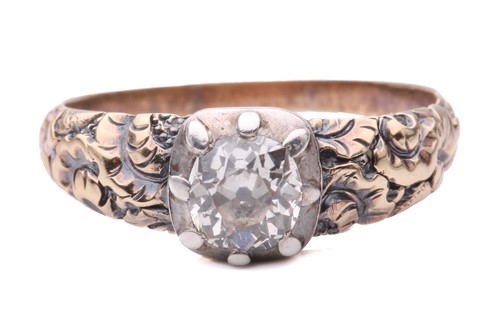 Lot 6 - A George III diamond single stone ring,...