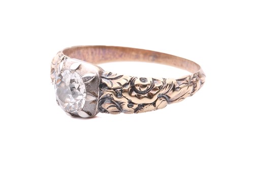 Lot 6 - A George III diamond single stone ring,...