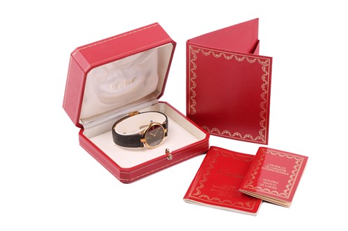 Lot 336 - A Cartier Must de Cartier Vermeil quartz...