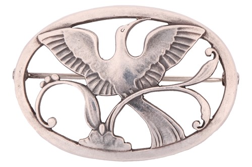 Lot 201 - Georg Jensen - a Bird of Paradise openwork...