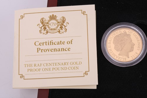 Lot 244 - The 2018 RAF Centenary Gold Proof One Pound...