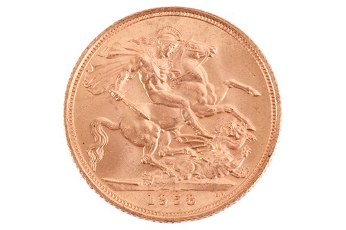 Lot 225 - A 1958 Queen Elizabeth II full Sovereign, St...