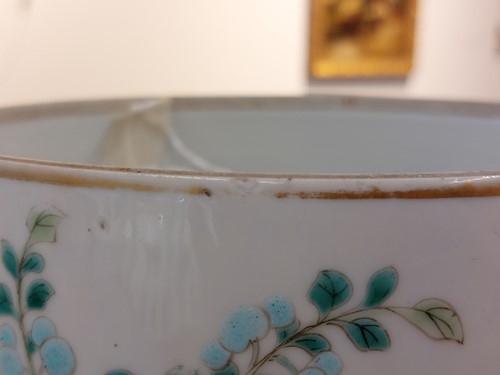 Lot 97 - A pair of Chinese Famile Rose porcelain cache...