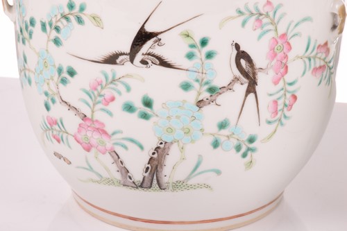 Lot 97 - A pair of Chinese Famile Rose porcelain cache...