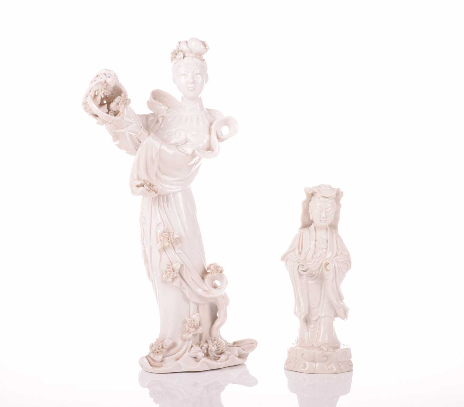 Lot 83 - A large Chinese blanc de Chine porcelain...