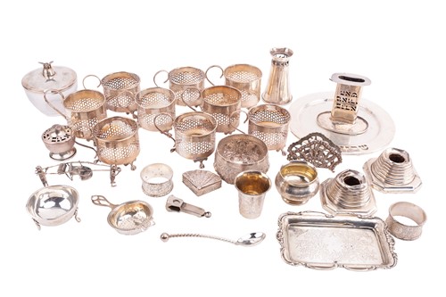 Lot 419 - A set of six pierced tea glass holders,...