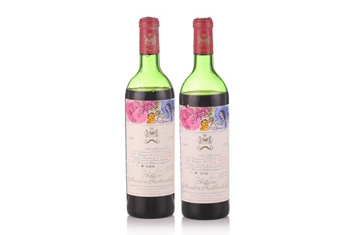 Lot 89 - 2 bottles of Chateau Mouton Rothschild...