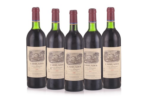 Lot 15 - 5 bottles of Carruades de Lafite Rothschild...