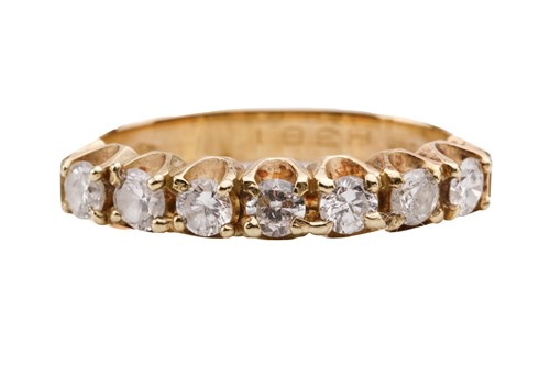 Lot 120 - A diamond half eternity ring, set with a row...