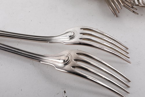 Lot 513 - An extensive French canteen of double-struck...