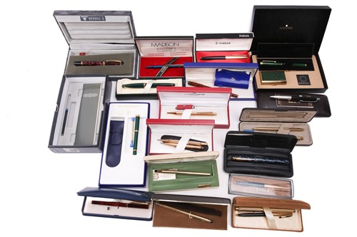 Lot 323 - A collection of boxed pens, including various...