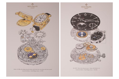 Lot 412 - Patek Philippe, Two colour lithographic...