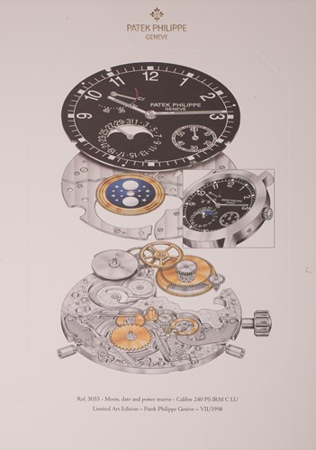 Lot 412 - Patek Philippe, Two colour lithographic...