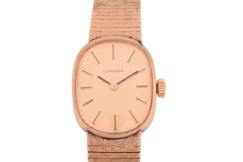 Lot 344 - A Longines 9ct gold dress watch. Model: Serial:...