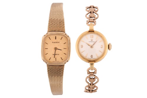 Lot 342 - A lady's Omega 9ct gold dress watch and a...