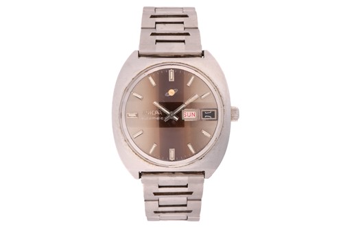 Lot 420 - An Enicar Automatic Day date steel watch....