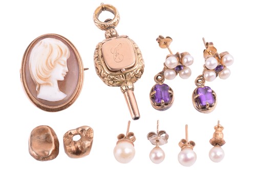 Lot 140 - A collection of jewellery, including a pair of...