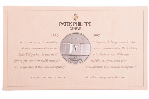 Lot 328 - Original collectable silver medal Patek...
