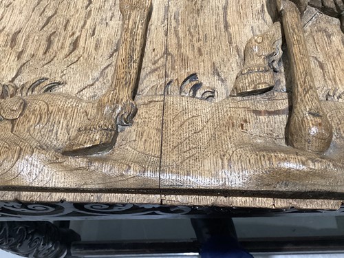 Lot 1 - A 17th-century carved-wood figure group,...