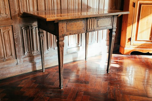 Lot 59 - An 18th century Continental oak side table,...