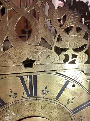 Lot 79 - A late 17th century brass lantern clock,...