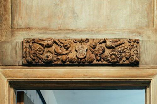 Lot 85 - A pair of 17th century oak carved panels, one...