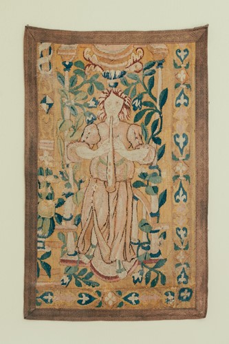 Lot 115 - A 17th-century Flemish tapestry fragment panel,...