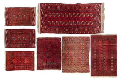 Lot 160 - An 'old country house' madder red Afghan...