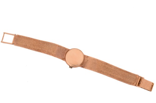 Lot 381 - A Lady’s Omega 9k yellow gold wristwatch, the...