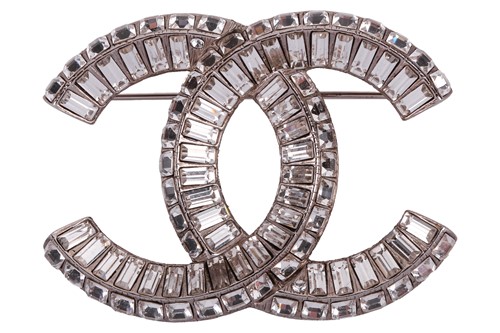 Lot 57 - Chanel - an interlocking CC logo brooch...