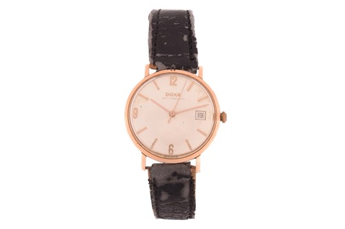 Lot 346 - A Doxa 14ct gold dress watch, featuring a...