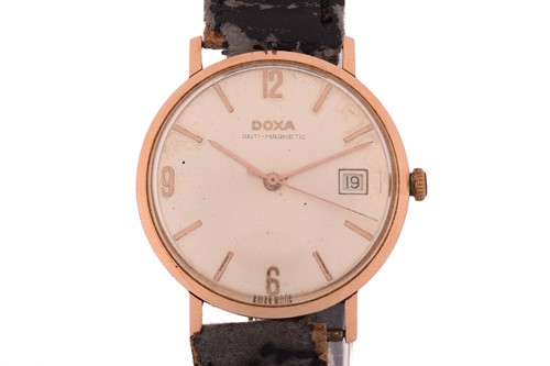 Lot 346 - A Doxa 14ct gold dress watch, featuring a...