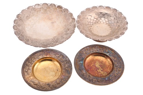 Lot 458 - A pair of silver dishes and two Mappin and...