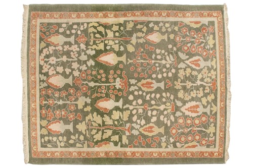 Lot 152 - A Ziegler-style Lovett green ground rug with...