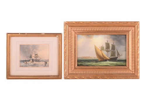 Lot 220 - George Chambers (1803 - 1840), Shipping near a...