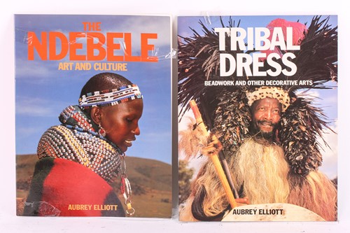 Lot 316 - Three Ndebele tribal beadwork panels attached...