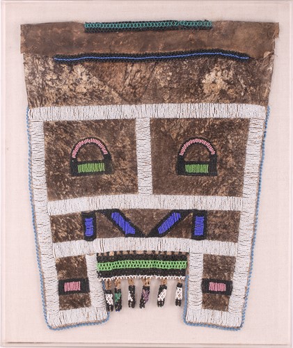 Lot 316 - Three Ndebele tribal beadwork panels attached...