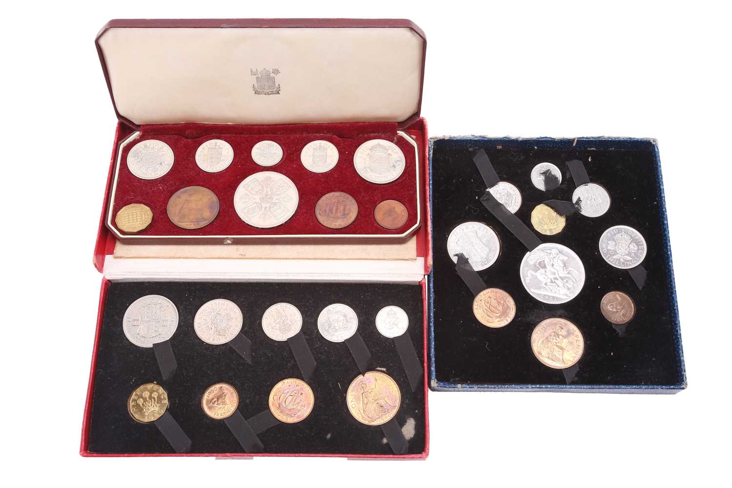 Lot 299 - Three Pre-decimalisation proof coin sets, 1950,...