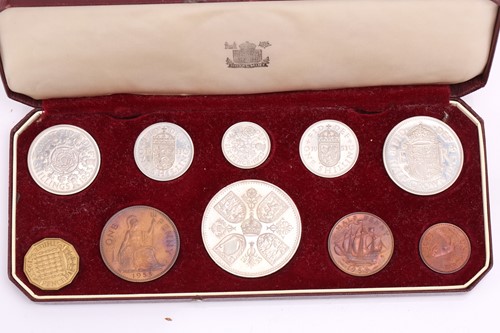 Lot 299 - Three Pre-decimalisation proof coin sets, 1950,...