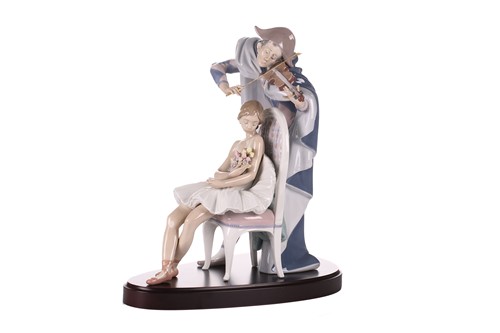 Lot 334 - A large Lladro figure, 'Jester's Serenade',...