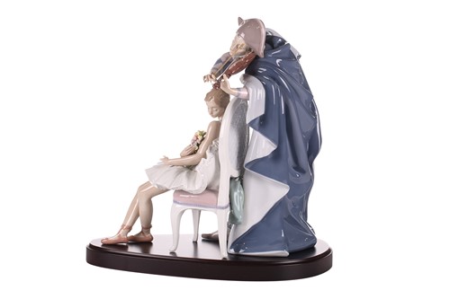 Lot 334 - A large Lladro figure, 'Jester's Serenade',...