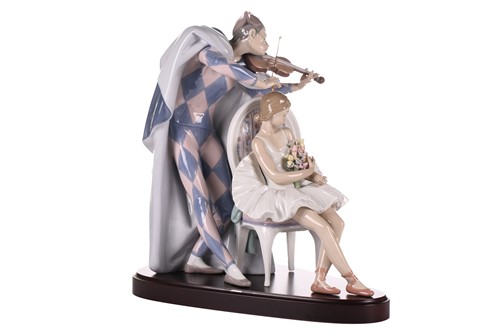 Lot 334 - A large Lladro figure, 'Jester's Serenade',...