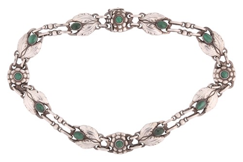 Lot 272 - Georg Jensen - a single-strand floral necklace...