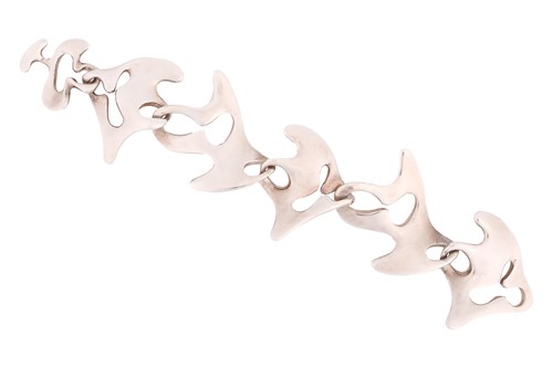 Lot 264 - Georg Jensen - a bracelet with six abstract...