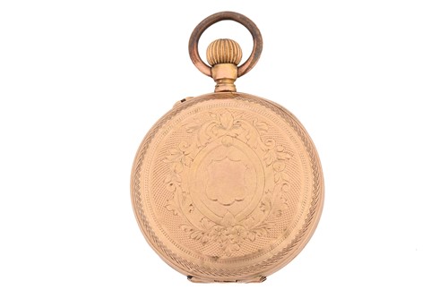 Lot 496 - A lady's keyless pocket watch with Swiss...