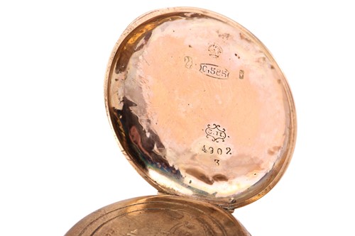 Lot 496 - A lady's keyless pocket watch with Swiss...